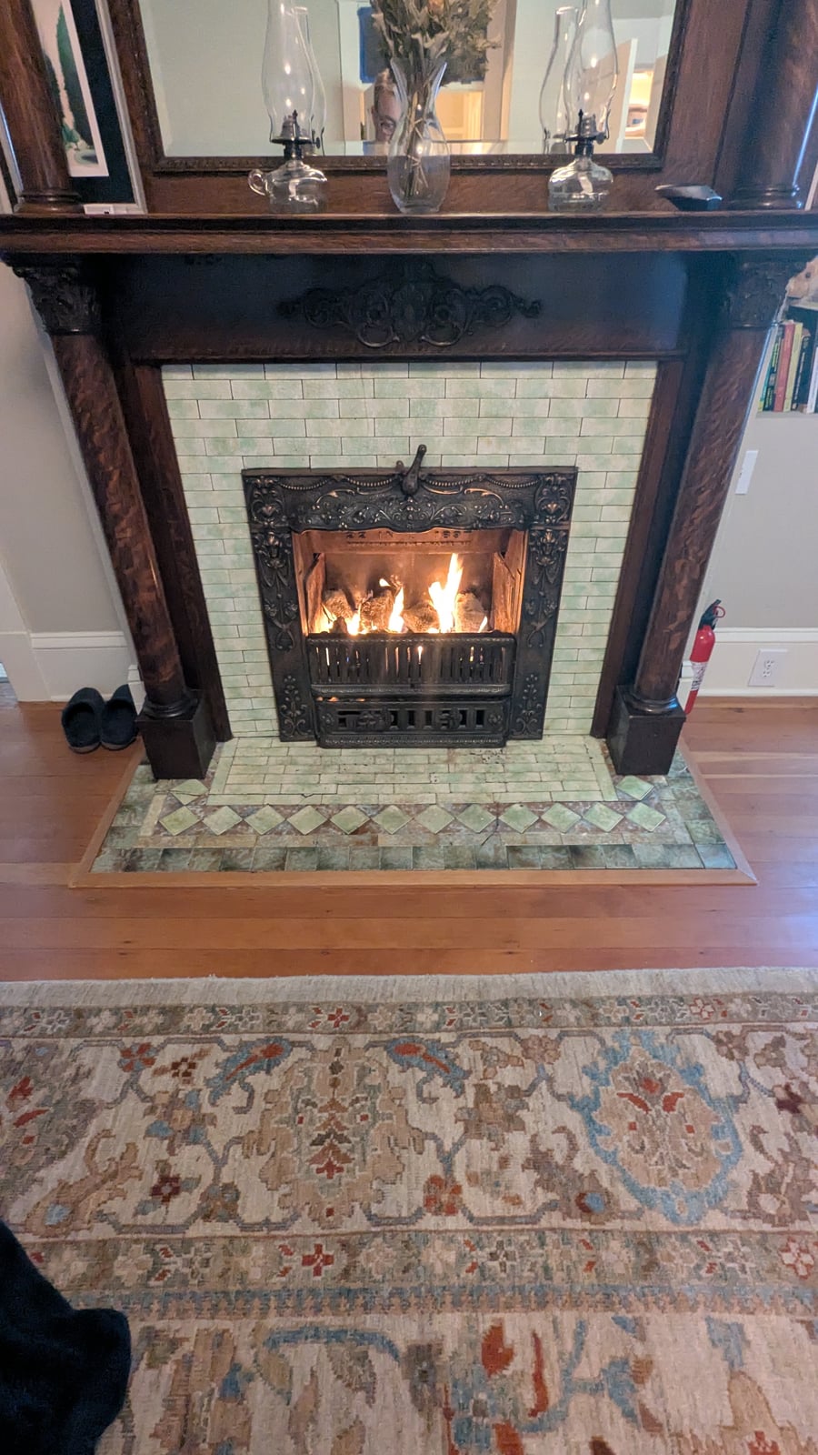 Warming Trends gas fire feature installed by Puget Sound Gas in a Western Washington home